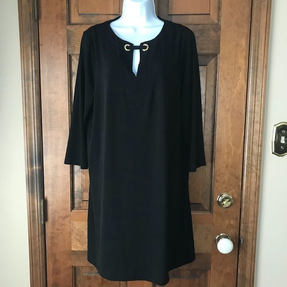 MICHAEL Michael Kors Dresses & Skirts - #2 Michael Kors Black Dress w/Goldtone Grommets X-Large